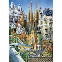 Collage Gaudi Minipuzzel (1000)