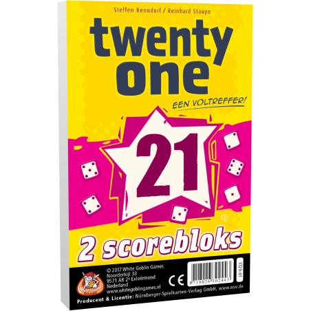 Twenty One Scoreblok